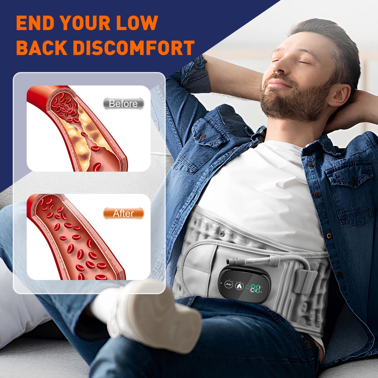 RevCore™ 4-in-1 Lumbar Decompression Belt (STEEL)