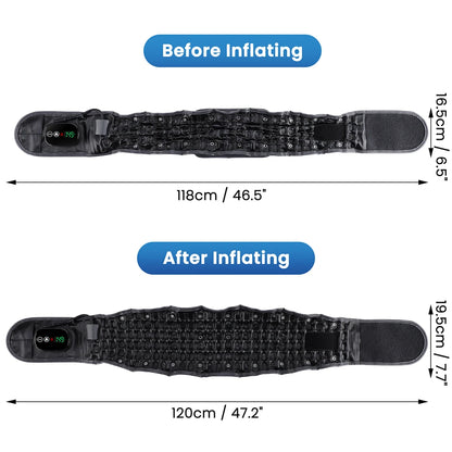Cordless Inflatable Waist Belt with Heating Vibration Low Back Lumbar Support Belt Spinal Air Tration Belt Waist Support Brace